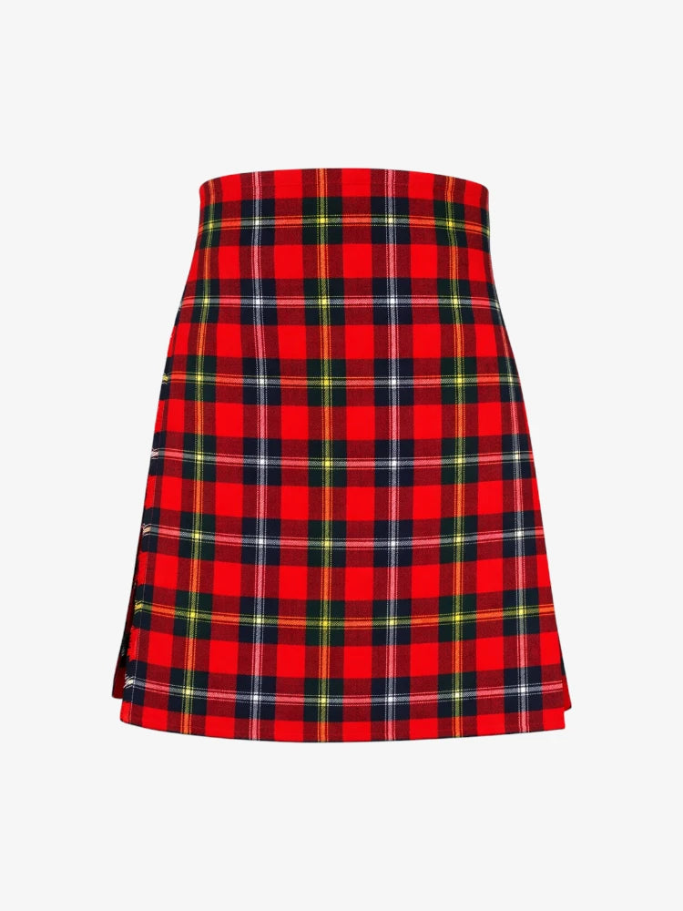 Red plaid kilt on a white background