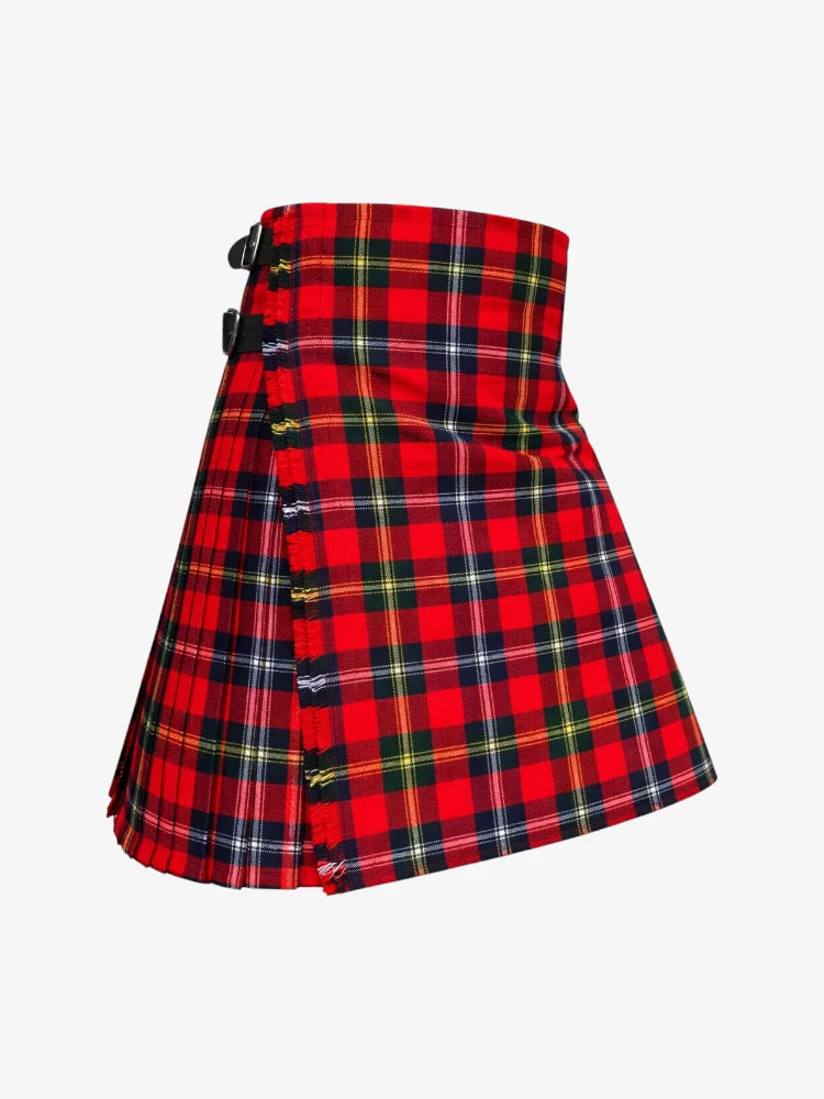 Red plaid kilt on a white background