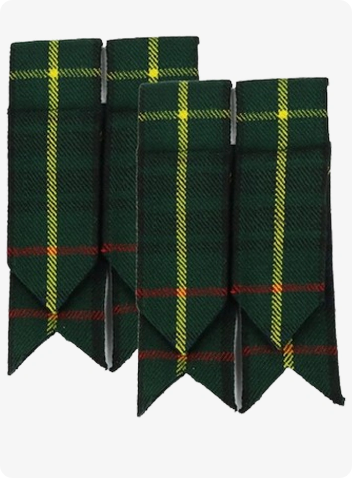 High Quality Gordon Tartan Kilt Flashes