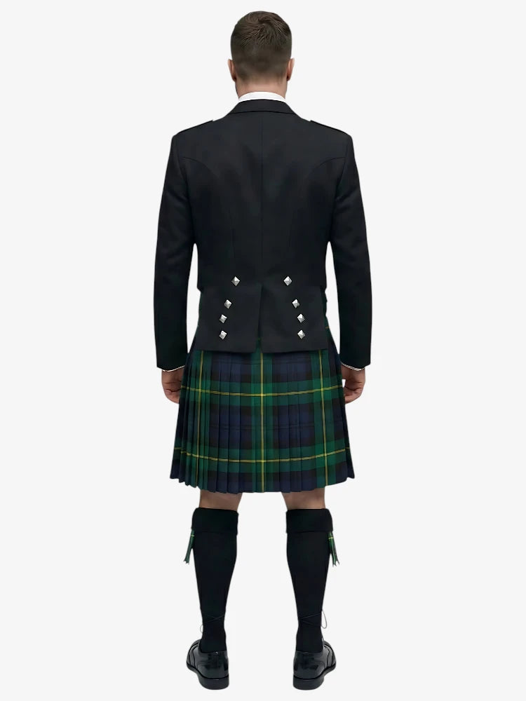 Conjunto de Kilt Prince Charlie en Tartan Gordon