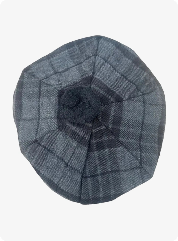 Custom Made Grey Night Tartan Tam O Shanter Hat