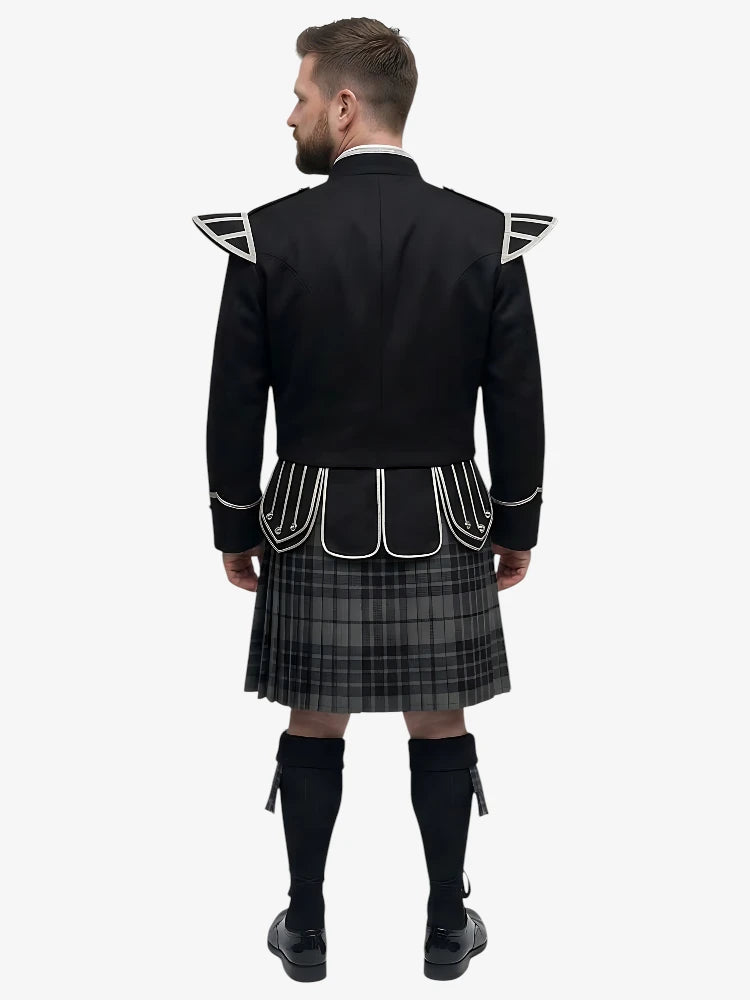 Conjunto de Kilt Doublet de Tartan Grey Watch