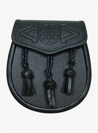Handmade Black Daywear Leather Sporran