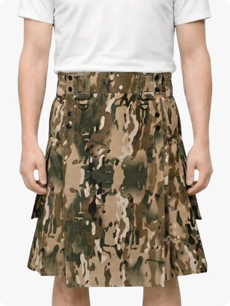 Handmade Camo Tactical Duty Multicam Army use Utility Kilt