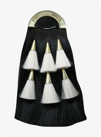 Horse Hair Black Sporran With Six Tussles