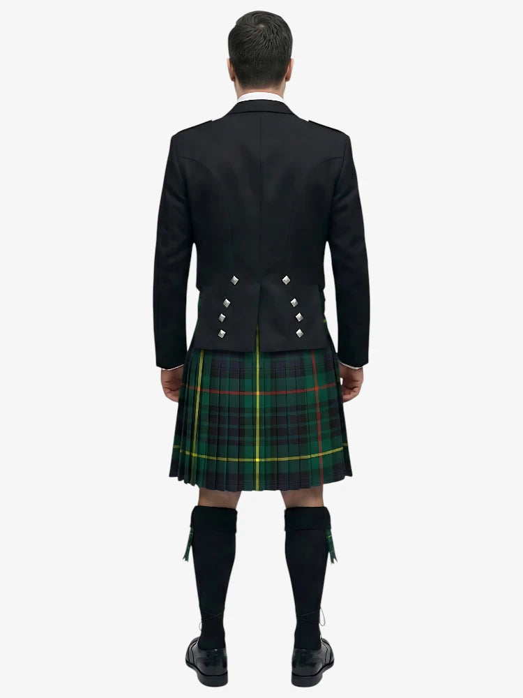 Conjunto de Kilt Prince Charlie en Tartan Hunting Stewart