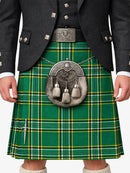 Irish Green Tartan Kilt Model Front