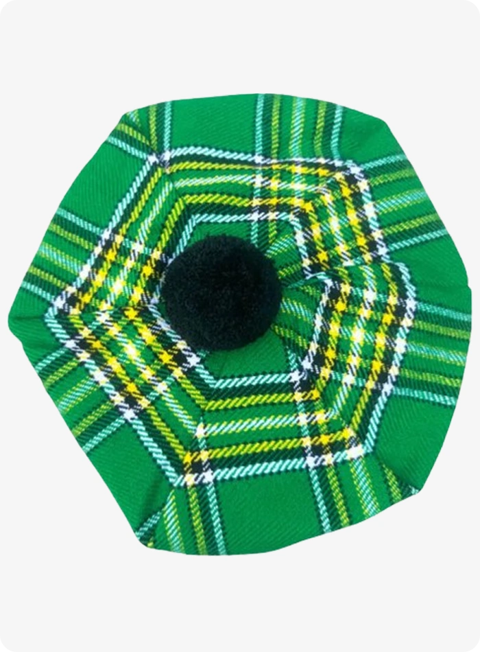Custom Made Irish National Tartan Tam O Shanter Hat