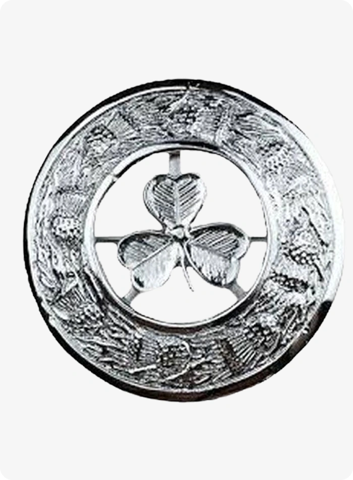 Custom Made Irish Shamrock Kilt Brooch