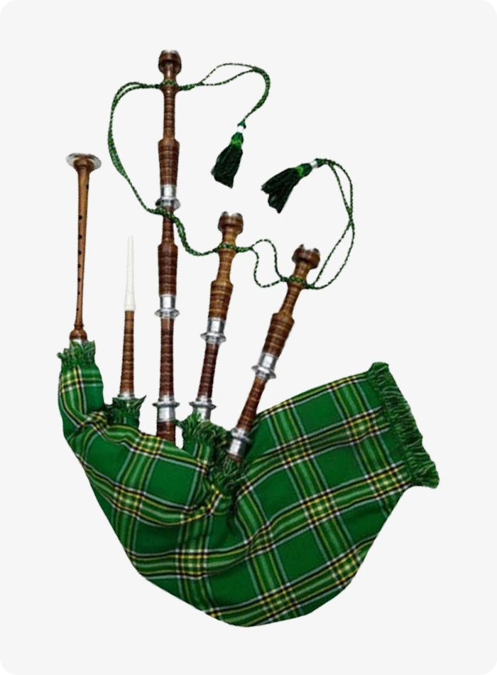 Hand Made Irish Tartan Bagpipe