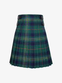 Green plaid kilt on a white background