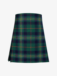 Green plaid kilt on a white background