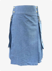 Light Blue Denim Kilt