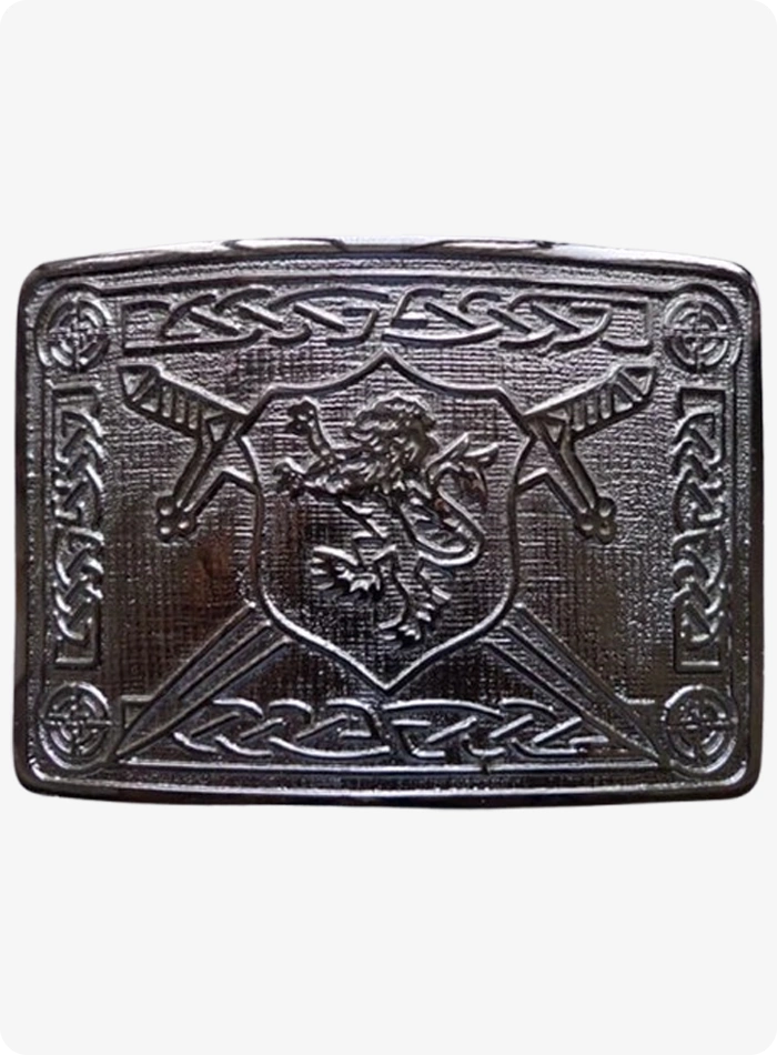 Custom Made Lion Rampant Saltire Kilt Belt Buckle