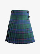 Green plaid kilt on a white background