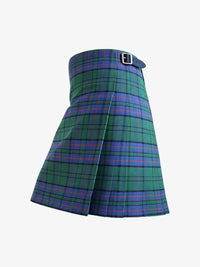 Plaid kilt with a buckle on a white background