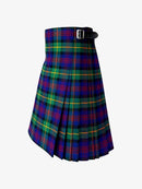 Plaid kilt with a belt on a white background