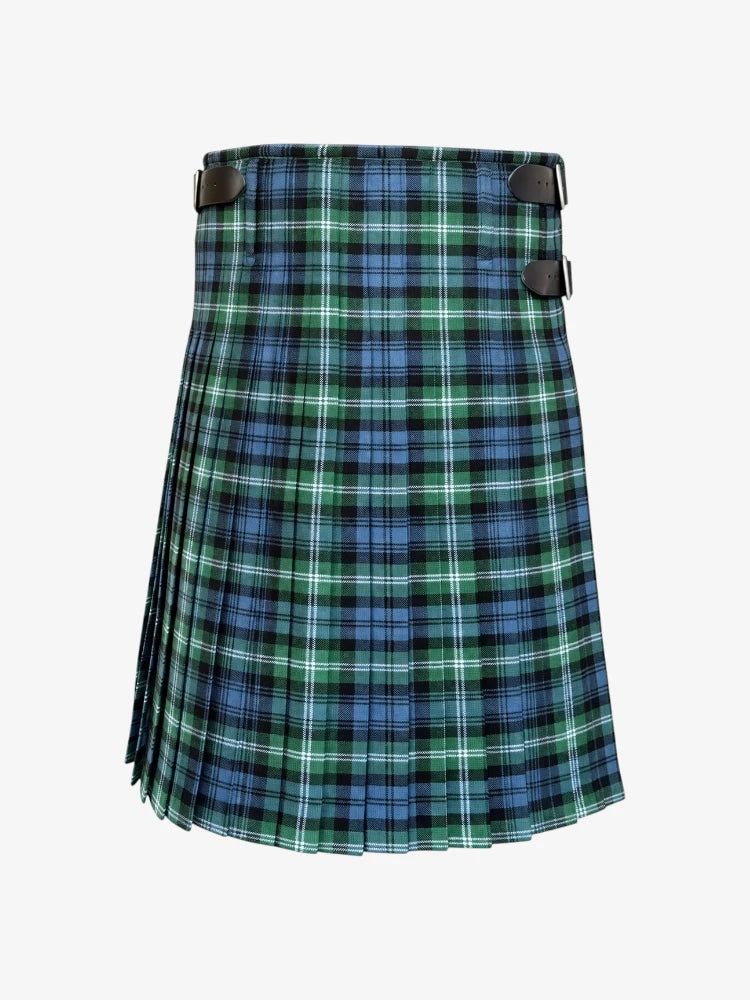 Plaid kilt with a white background