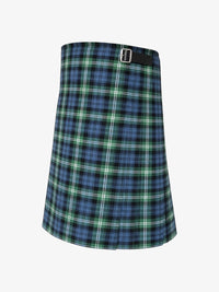 Plaid kilt with a belt on a white background