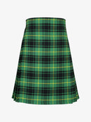 Green plaid kilt on a white background