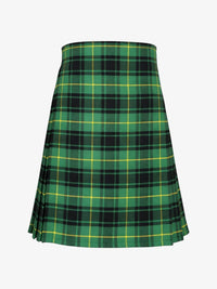 Green plaid kilt on a white background