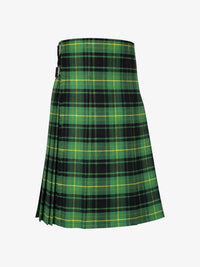 Green plaid kilt on a white background