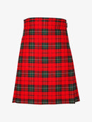 Red and green plaid kilt on a white background