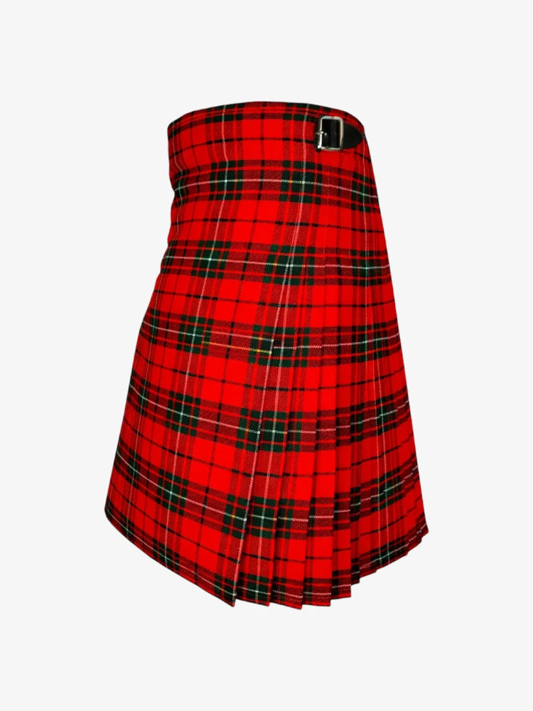 Red plaid kilt on a white background