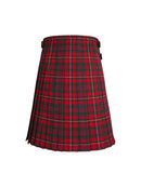 Red and green plaid kilt on a white background