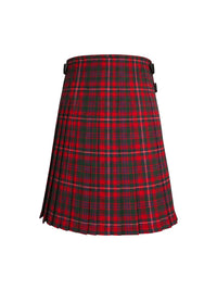 Red and green plaid kilt on a white background