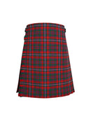 Red and green plaid kilt on a white background