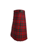 Red and green plaid kilt on a white background