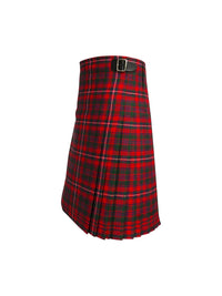 Red and green plaid kilt on a white background