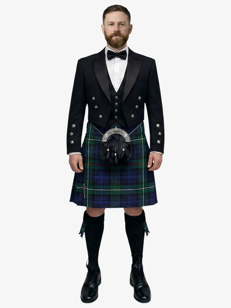 Conjunto de Kilt Prince Charlie en Tartan Mackenzie