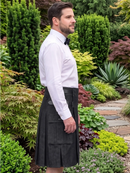 Kilt utility negro de mezclilla para hombres hecho a medida