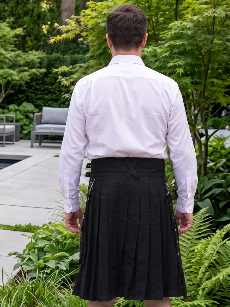 Kilt Utility Gótico Negro Hecho a Medida