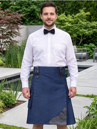 Kilt utilitario azul oscuro hecho a medida