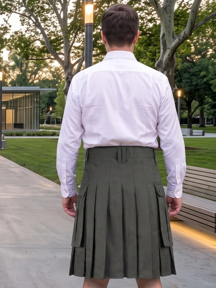 Kilt Utility Gris Oscuro Hecho a Medida