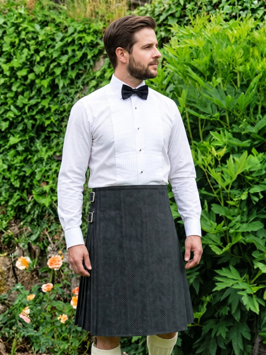 Dark Teal Or Blue & Green Tweed Kilt