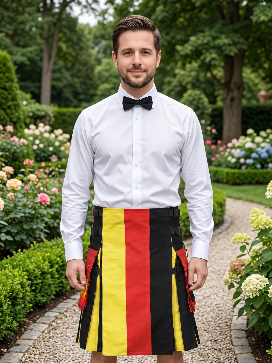 Kilt utilitario patriótico con bandera alemana hecho a medida