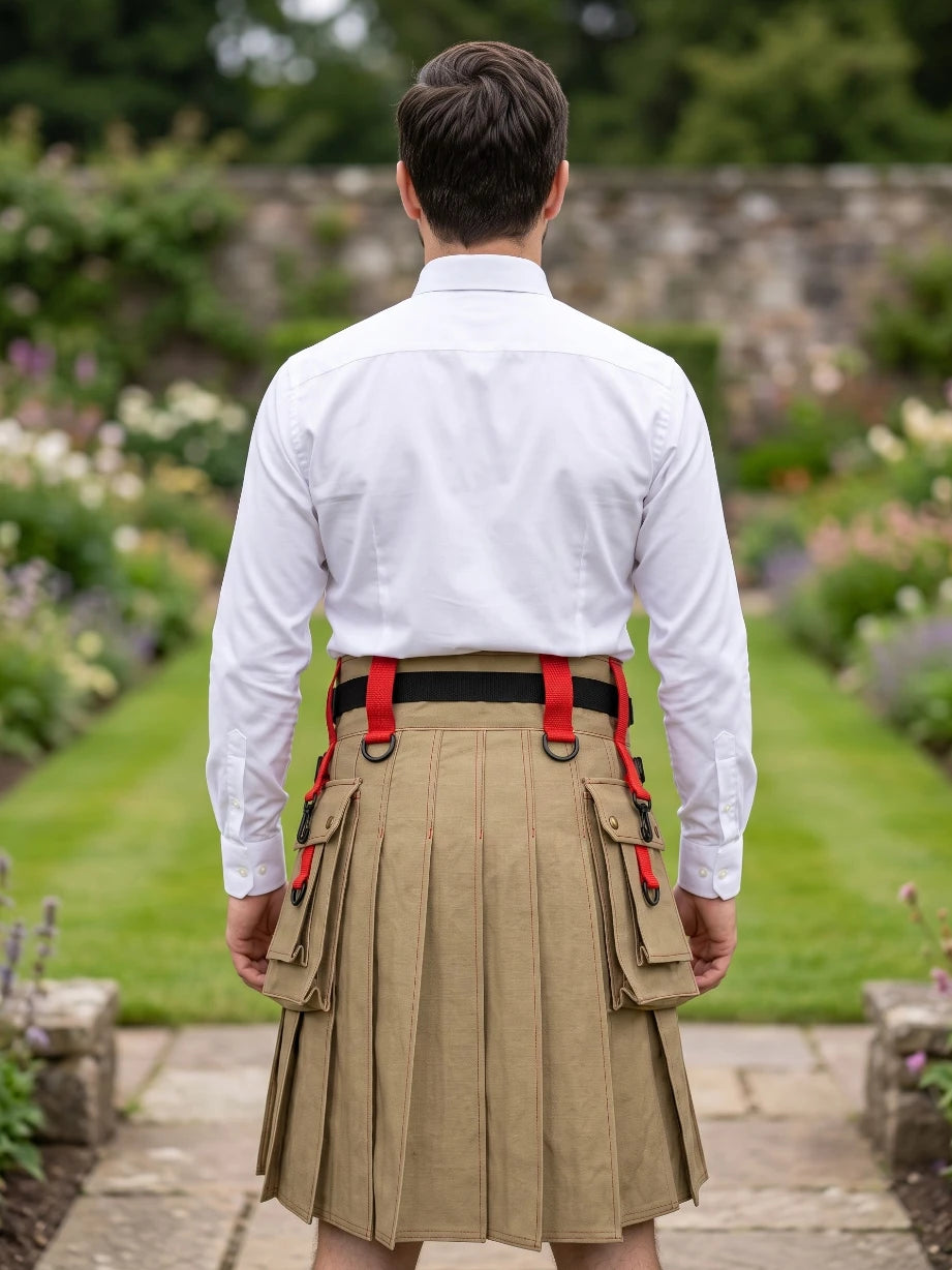 Kilt de lujo utilitario con bandera del Reino Unido hecho a medida