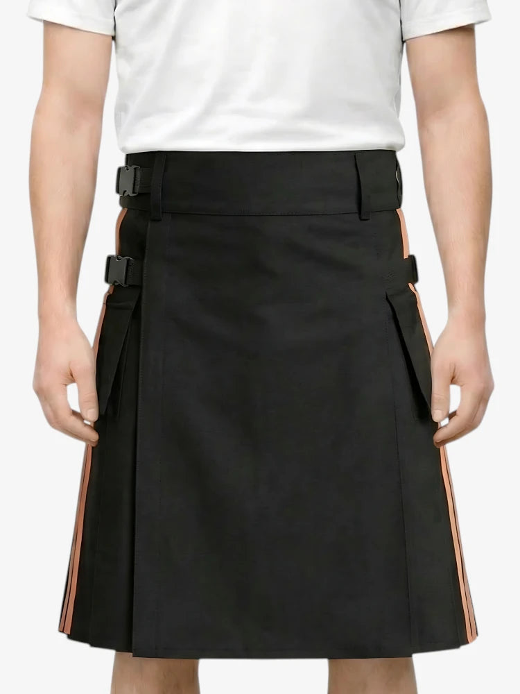 Kilt Utility Bombero Negro Moderno