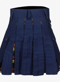 Navy Blue Women Utility Hybrid Kilt