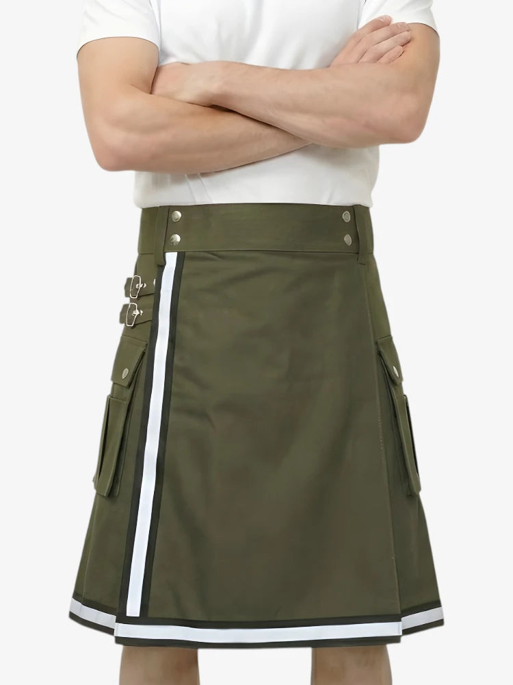 Kilt Utility Bombero Oliva Reflectante