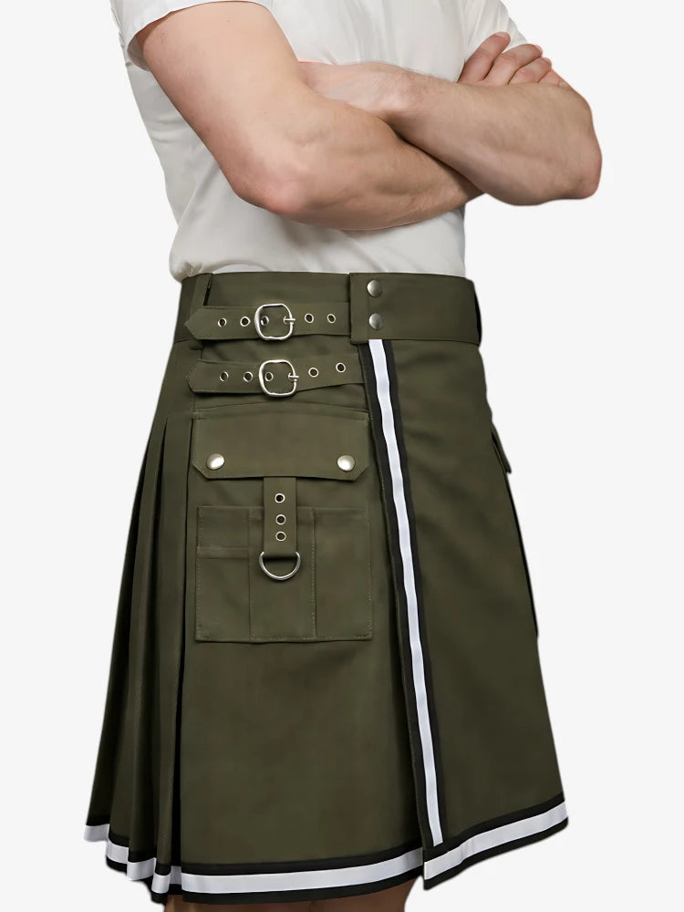 Kilt Utility Bombero Oliva Reflectante