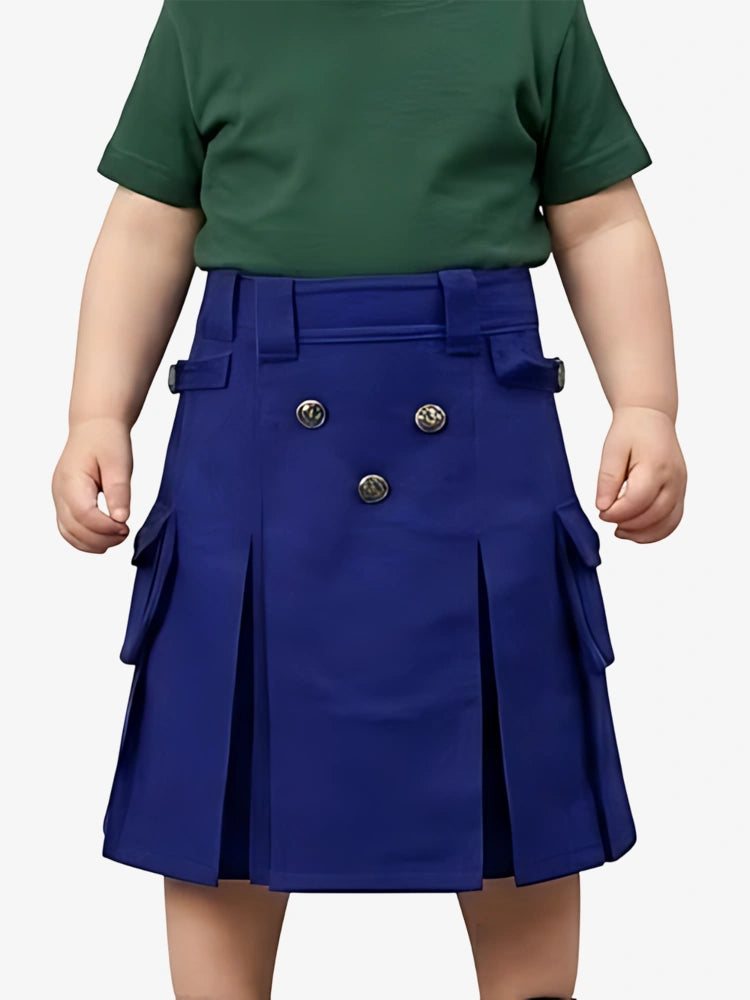 Kilt para bebé azul real premium