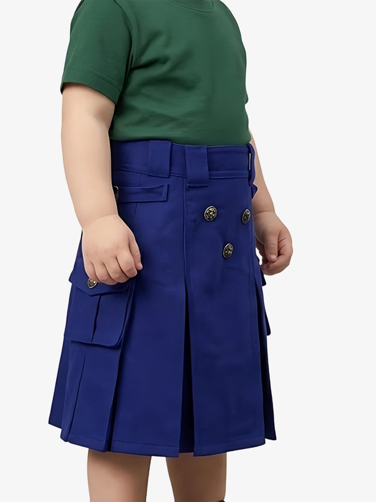 Kilt para bebé azul real premium