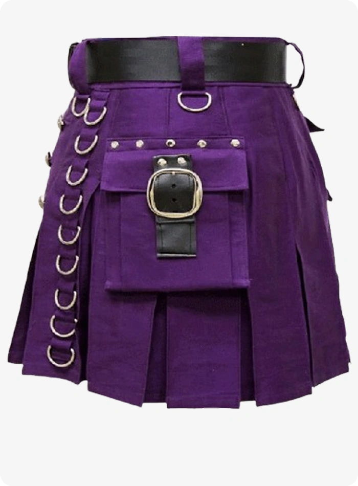 Custom Made Purple Women Mini Kilt