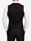 Ramsay Blue Tartan Waistcoat Back