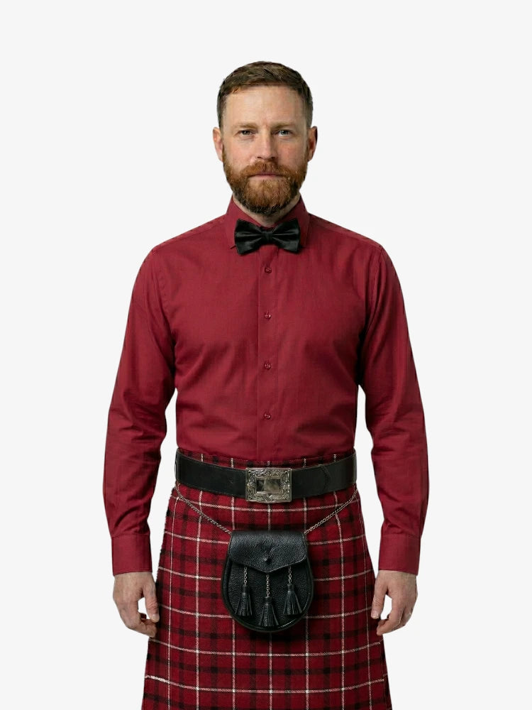Camisa de vestir roja hecha a medida